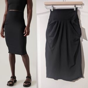 Athleta | Transcend High Rise Midi Skirt In Black